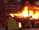 Під час обстрілу Горлівки згорів магазин (ВІДЕО)