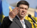 Тягнибок під ЦВК полаяв Путіна, що "СВобода" не потрапила до парламенту